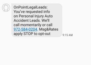 personal injury lead generation auto response from onpointlegalleads