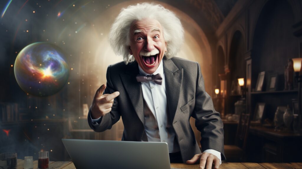 albert einstein as a personal injury attorney making a google ai search